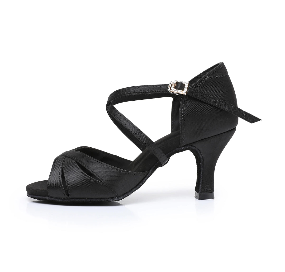 Souliers de tango femme daim, modèle Zita, coloris noir