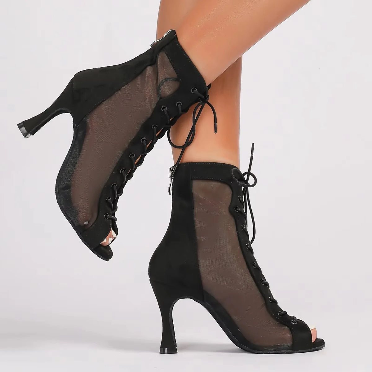 Chaussures de salsa femme en daim à talon, modèle Rudbeckia