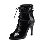 Damen-Latein-Tanzschuhe, Modell Thalie, Farbe Schwarz