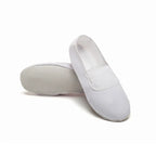 Zachte canvas balletschoentjes voor kinderen en vrouwen, model Océane, kleur wit