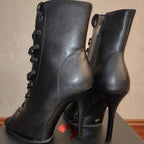 Chaussures de danse latine à talon 11 cm en PU, modèle Bessy, vue 3