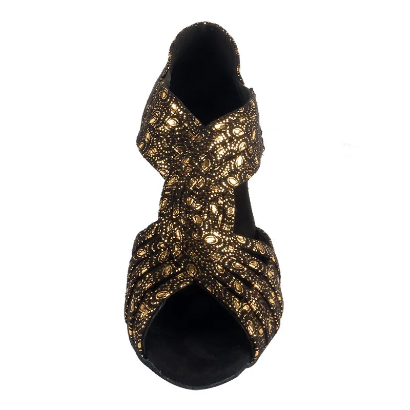 Chaussures de salsa femme à talon 3,5 cm, modèle Alisa, vue 2