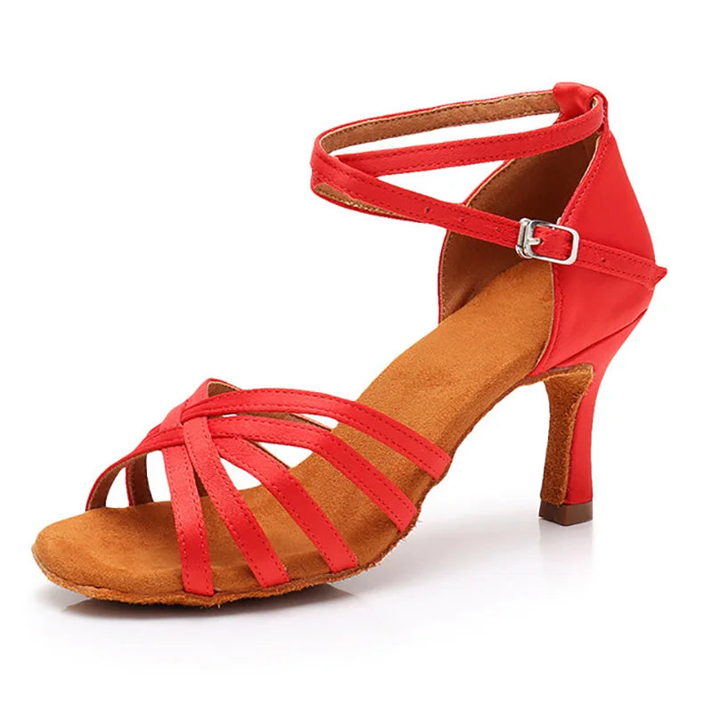Chaussures de salsa femme, modèle Frappé, coloris rouge