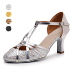 Women's sequined salsa shoes, Tatiana model