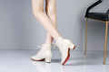 Stivaletti da ballo jazz con tacco basso, modello Hilda, colore bianco