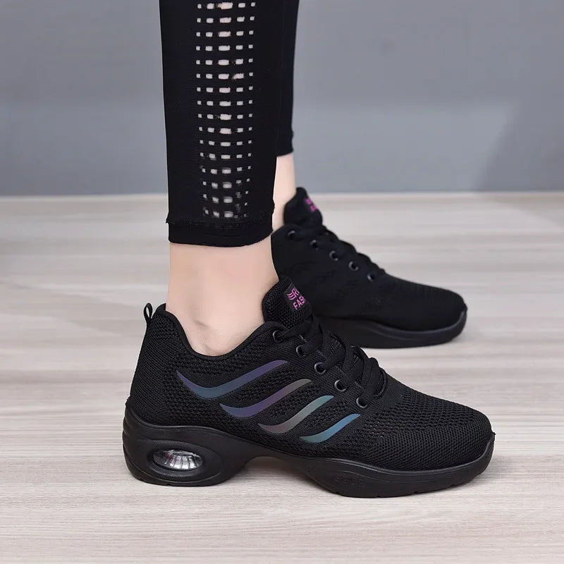Women's mesh jazz dance sneakers, Fernando model, view 3