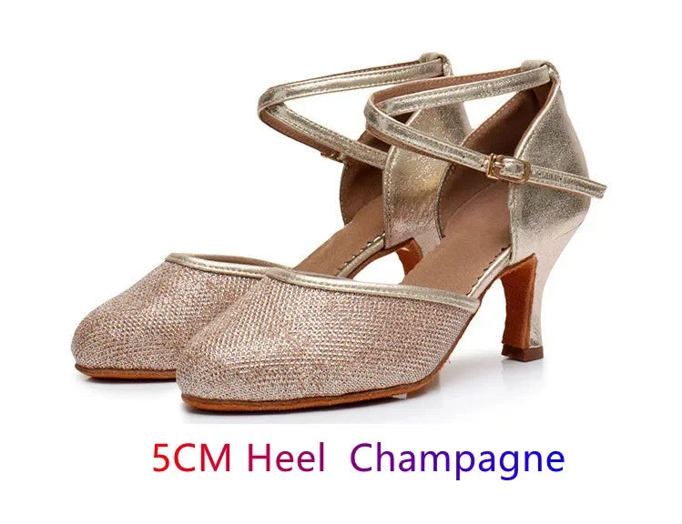 Women's salsa shoes, Gardénia model, champagne color
