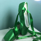Farbige Ballettspitzenschuhe für klassischen Tanz, Modell Concetta, Farbe Grün