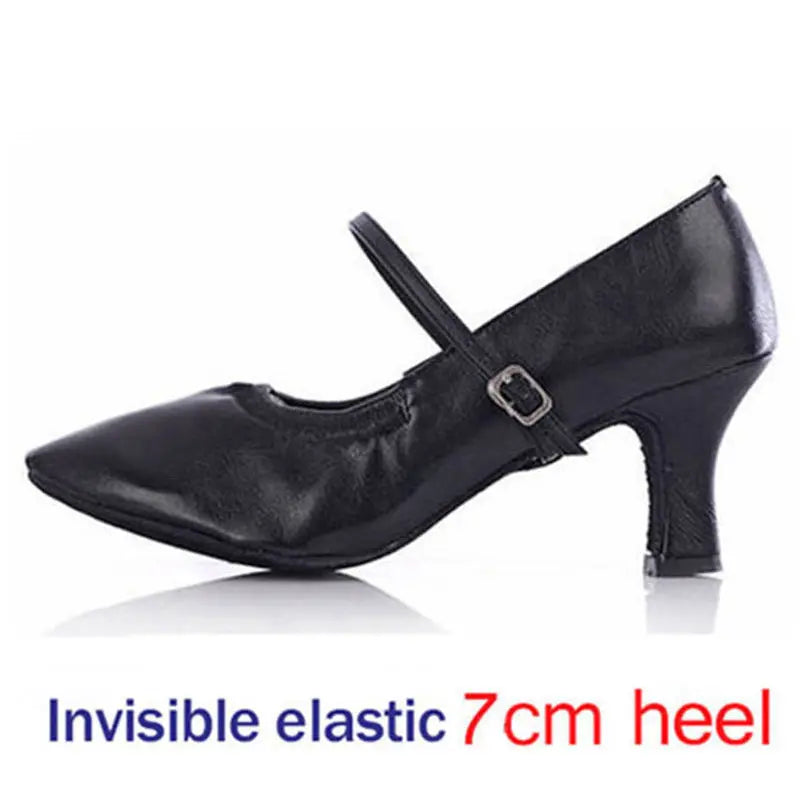 Women's salsa shoes, Merengue model, black color