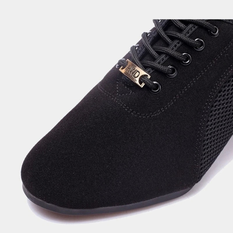 Chaussures de danse latine noires, talon 3,5 ou 5 cm, modèle Lobélie, vue 3