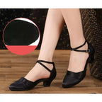 Chaussures de salsa femme, modèle Pauline, coloris noir