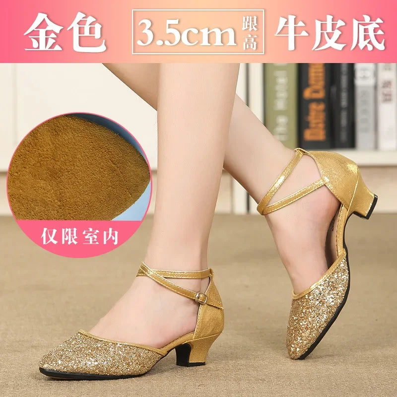 Salsa-Schuhe für Damen mit Pailletten, Modell Coupé, Ansicht 15