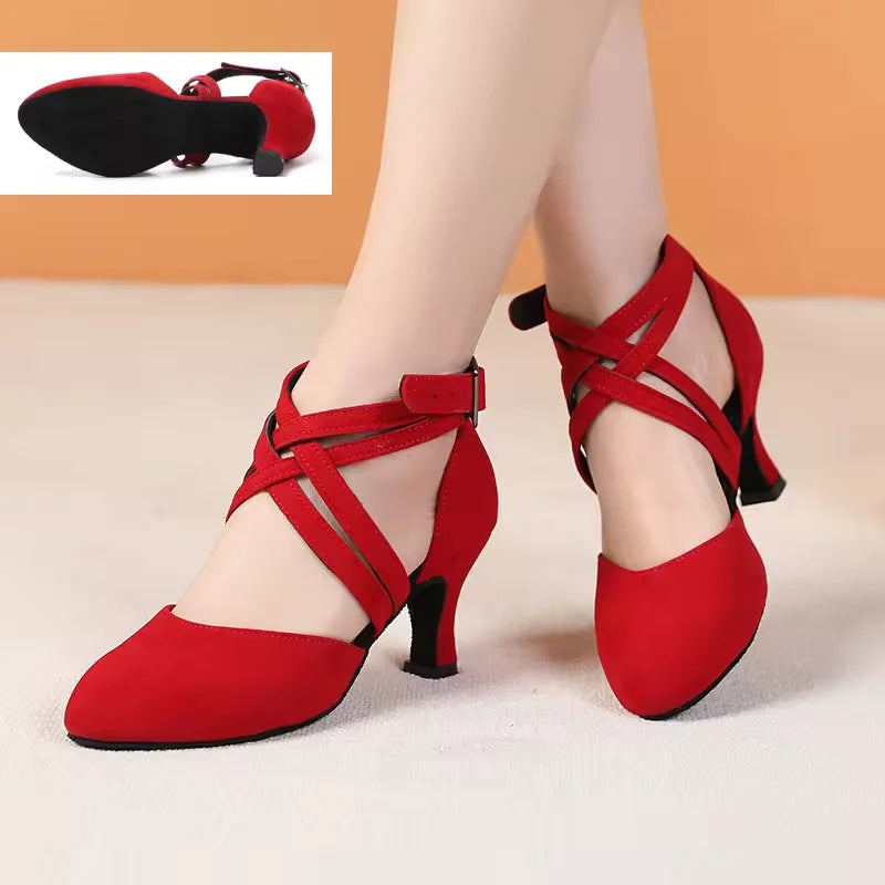 Scarpe da salsa donna, modello Livia, colore rosso