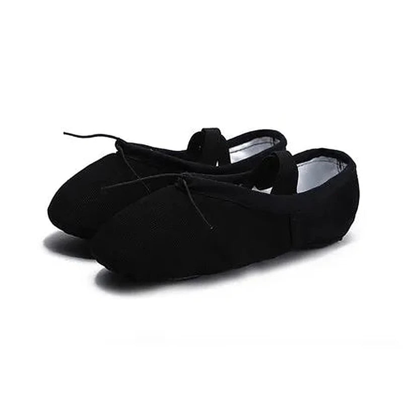 Chaussons de danse classique en toile, modèle Xavière, coloris noir