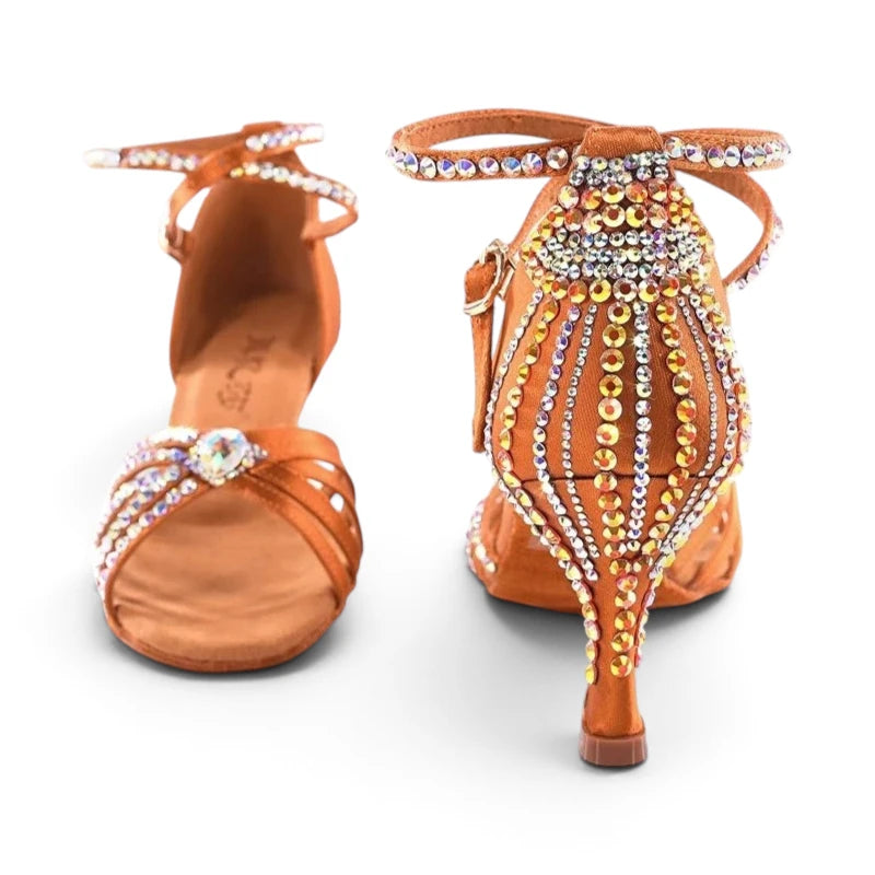 Women's Latin dance shoes, Ferri model, dark nude color