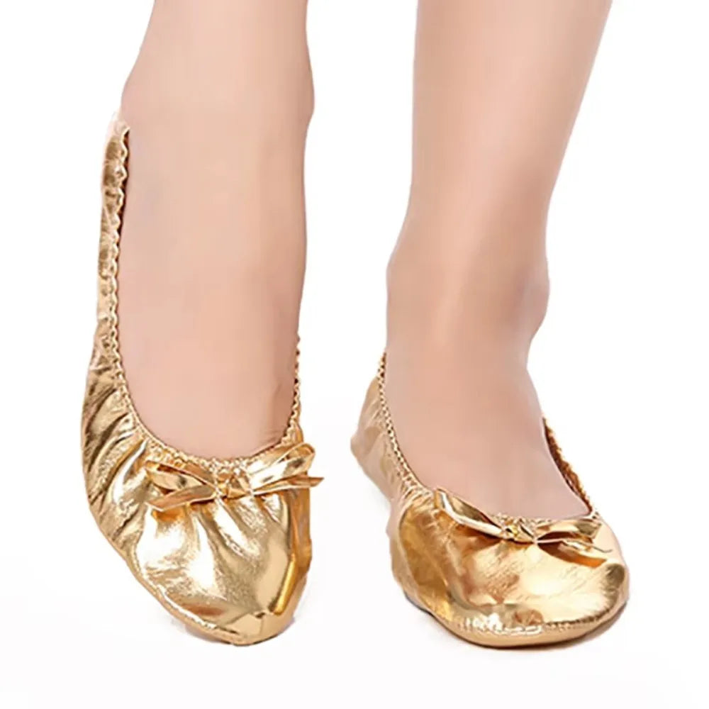 Weiche Ballerinas für Kinder in Beige mit Schleife, Modell Randa, Ansicht 8