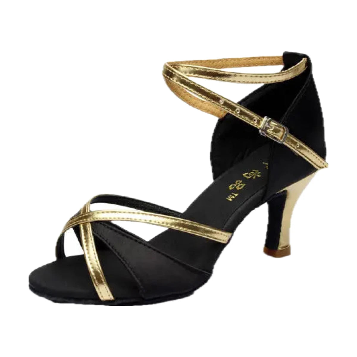 Lateintanzschuhe, Absatz 5 oder 7 cm, Modell Thorogood, Farbe Schwarz