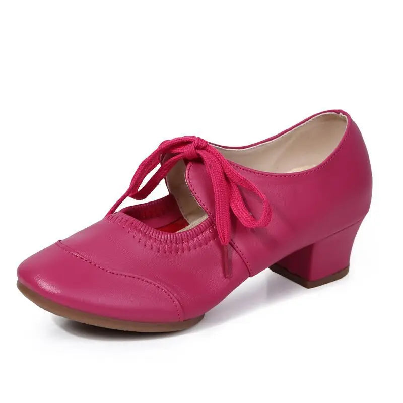 Chaussures de salsa femme, modèle Digitale, coloris rouge rosé