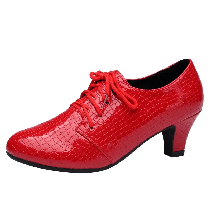Souliers de tango femme, modèle Blandine, coloris rouge