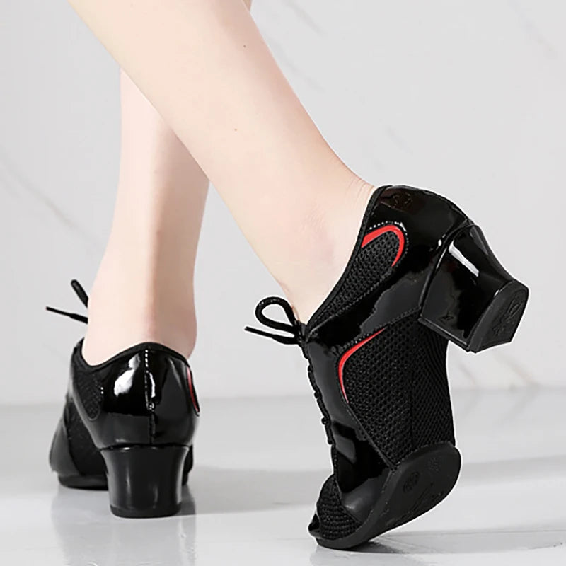 Gold Latin Dance Shoes, Rubber Sole, Nuria model, View 3