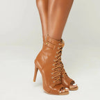 High-heel Latin dance ankle boots, Natalya model, view 2