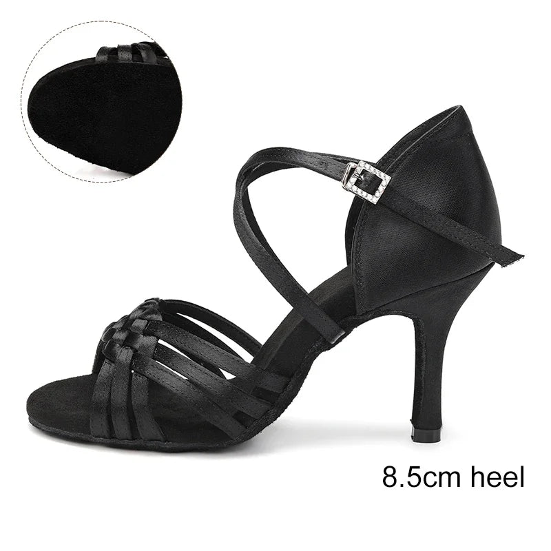 Chaussures de salsa femme, modèle Estelle, coloris noir