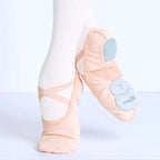 Chaussons de ballet à semelle fendue et maille, modèle Margot