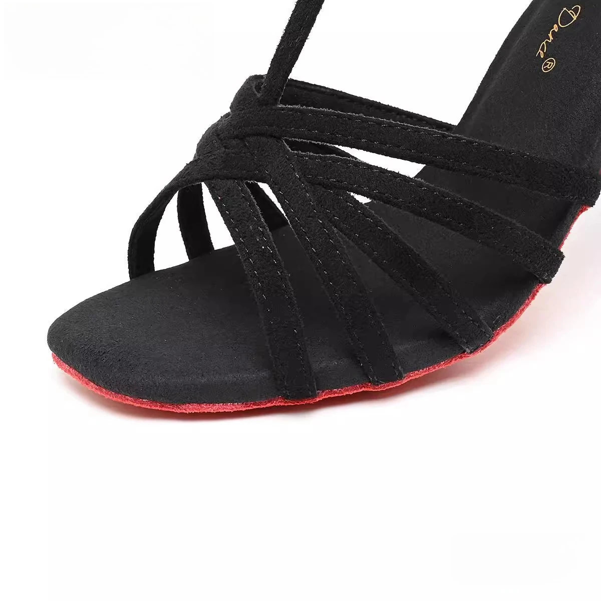 Women's suede Latin dance shoes, Pasodoble model, view 2