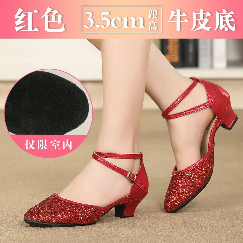 Salsa-Schuhe für Damen mit Pailletten, Modell Coupé, Ansicht 12
