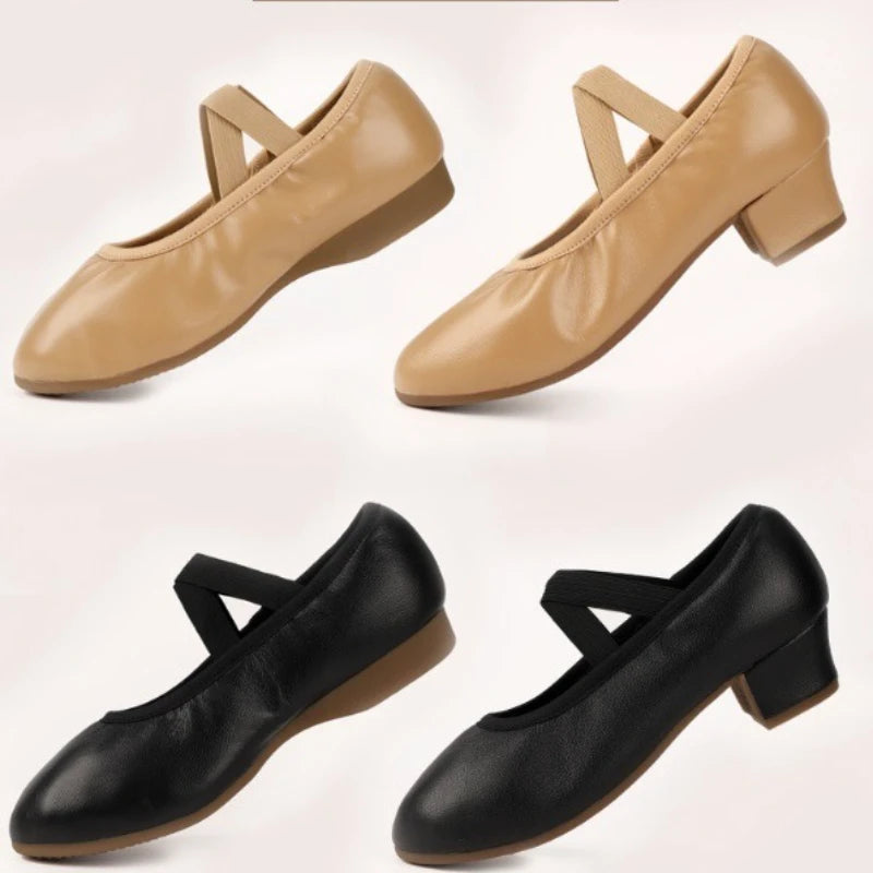 Zapatos de entrenamiento de baile con tacón bajo de 1 a 3 cm, modelo Noel, vista 2