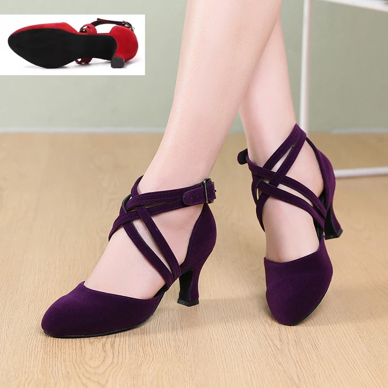 Scarpe da salsa donna, modello Livia, colore viola