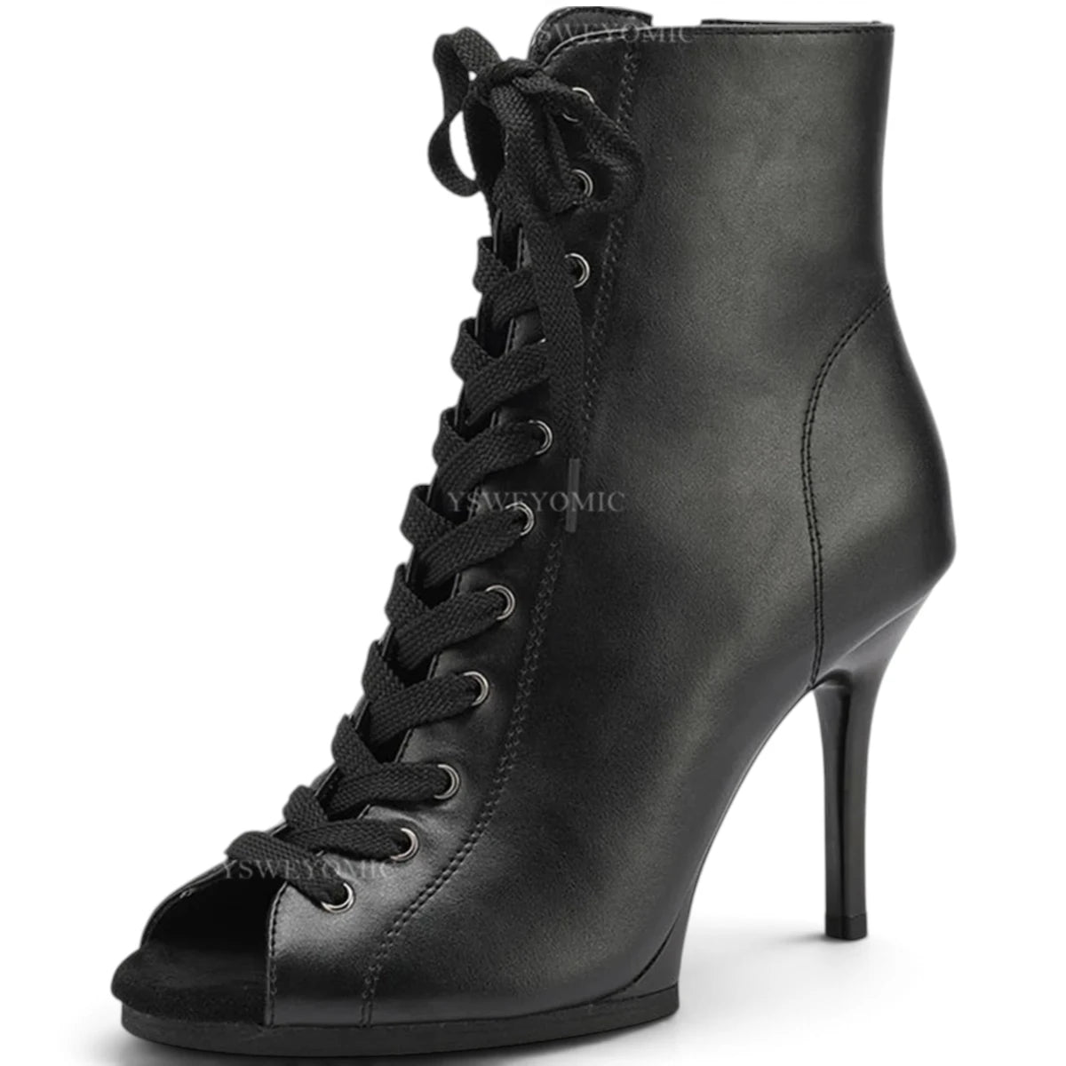 Black salsa shoes for women, Domitille model