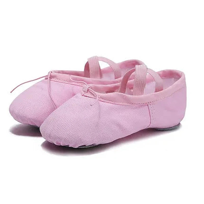 Chaussons de danse classique en toile, modèle Xavière, coloris rose
