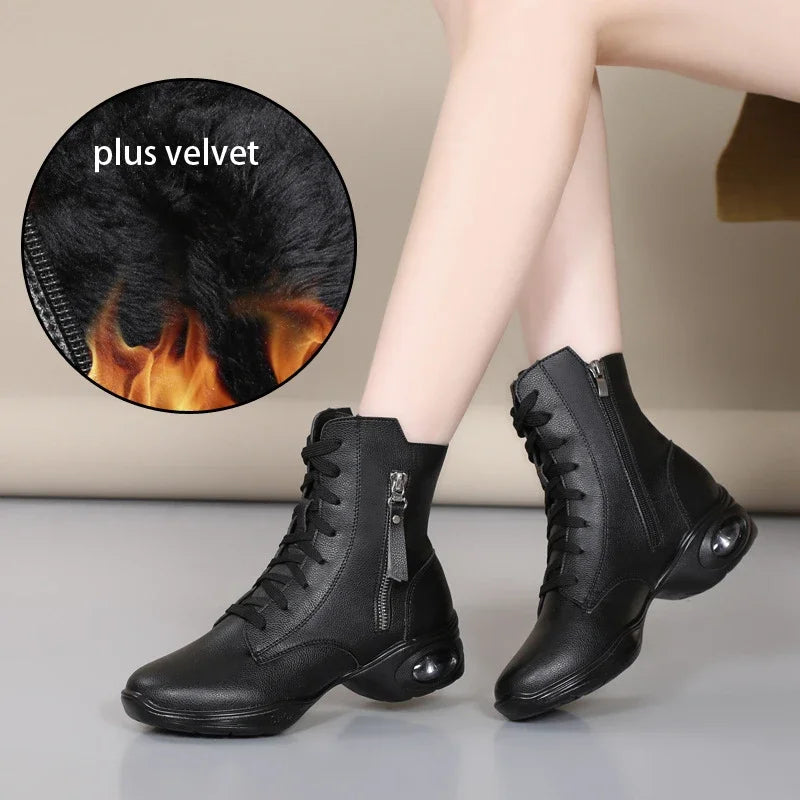 Chaussures de jazz femme, modèle Paloma, coloris noir plus velvet