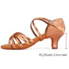 Lateinamerikanische Tanzschuhe Damen, Wildledersohle, Modell Dina, Ansicht 9