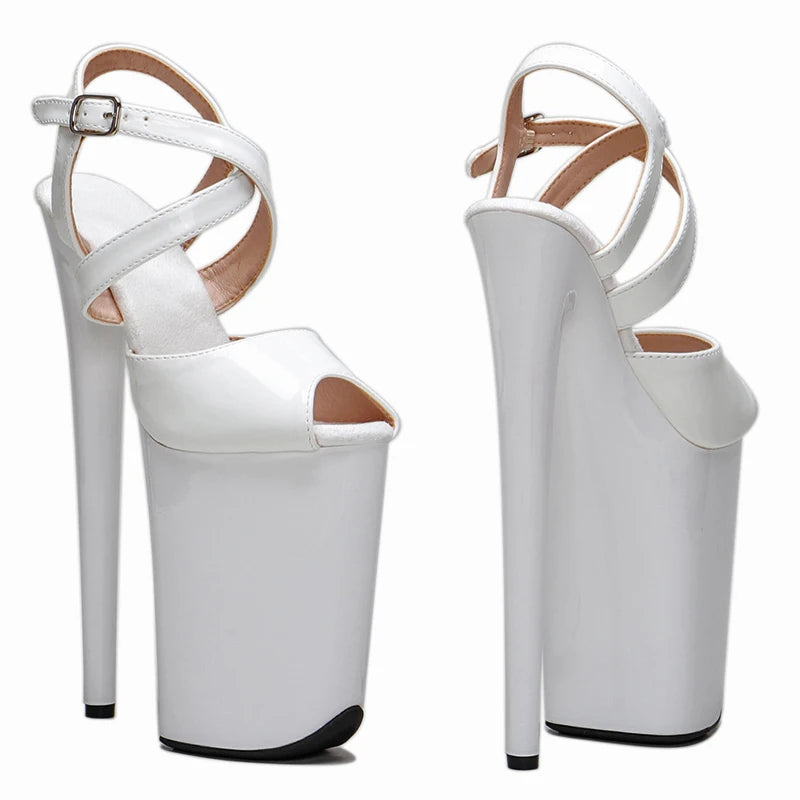 Sandales de cabaret femme vernies, modèle Azalée, vue 2