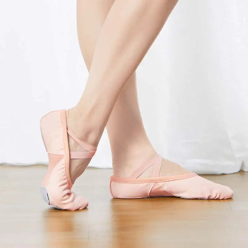 Chaussons de ballet à semelle fendue et maille, modèle Margot, vue 2