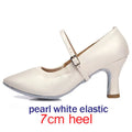 Women's salsa shoes, Merengue model, white color