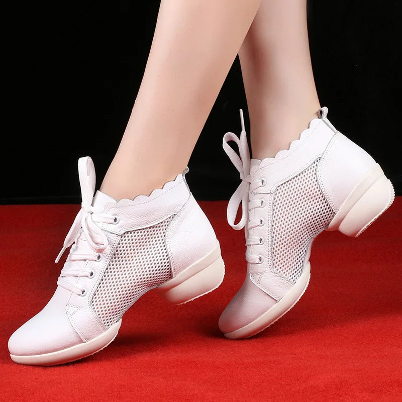 Women's jazz shoes, Ursula model, clear white color